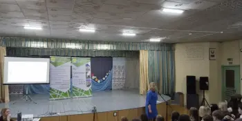 Прафарыентацыйная сустрэча, прысвечаная магчымасцям навучання ў МДУ імя А. А. Куляшова.